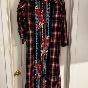 Andree long embroidered cardigan